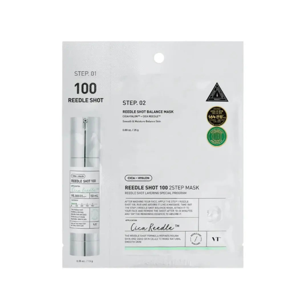 VT Cosmetics reedle shot 100 2 step sheet mask